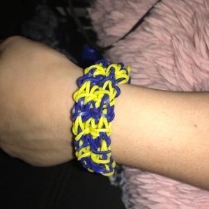 Double Rhombus Rubber Band Loom Bracelet